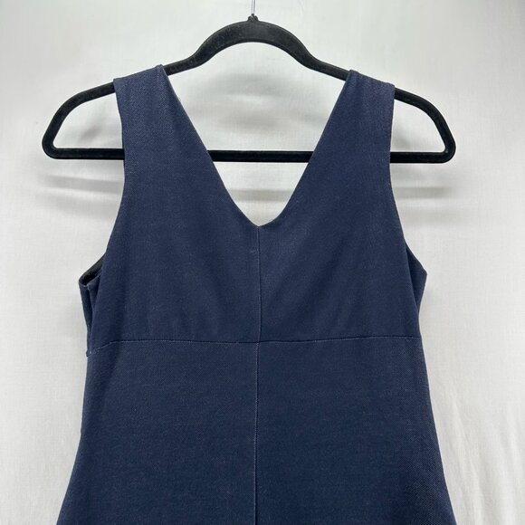 Sweet Storm Sleeveless Mini Dress Womens L Bodycon Tiered V-Neck Lined Navy Blue - Picture 5 of 11